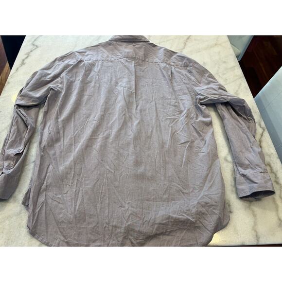 Armani Collezioni Striped Men's XXL Long Sleeve Button Shirt Red White Blue - Picture 7 of 7